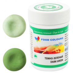 Краситель пищевой гелевый водорастворимый Food Colours Темно-зеленый 35 г WSG-056