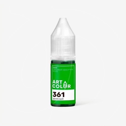 Краситель пищевой гелевый водорастворимый Art Color "Base Зелёный" 10 мл 