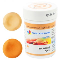 Краситель пищевой гелевый водорастворимый Food Colours Персиковый 35 г WSG-016