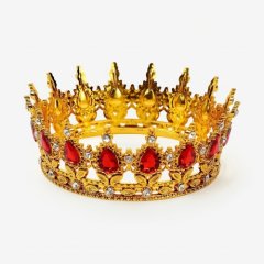 Топпер декоративный "Корона с камнями" Золото/Красный 12,5 см 10903944