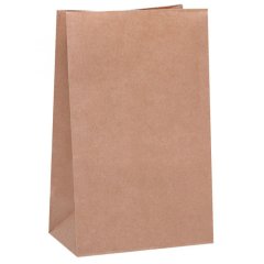 Пакет бумажный для сладостей "Крафт" 12х18х29 см 