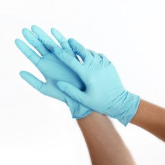 Перчатки нитриловые голубые Размер L 100 шт 1854168