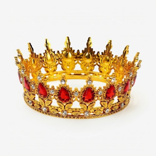 Топпер декоративный "Корона с камнями" Золото/Красный 12,5 см 10903944