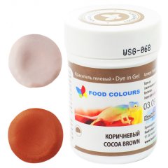 Краситель пищевой гелевый водорастворимый Food Colours Коричневый 35 г WSG-068