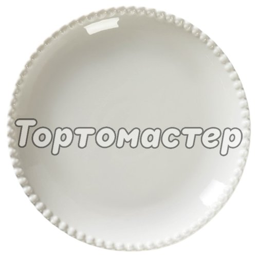 Тарелка фарфоровая Белая 20,5 см 9318455