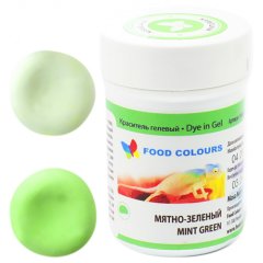 Краситель пищевой гелевый водорастворимый Food Colours Мятно-зеленый 35 г WSG-052