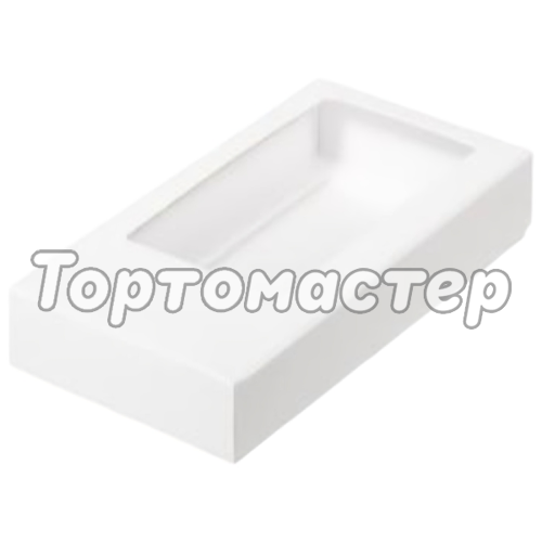 Коробка для шоколадной плитки белая 15,5х7,5х2,5 см 