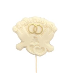 Фигурка из шоколадной глазури "Топпер свадебный белый" ФГ171белый		