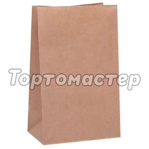 Пакет бумажный для сладостей "Крафт" 12х18х29 см 