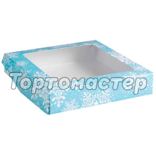 Коробка для сладостей "Снежинки" 20х20х4 см 5097374