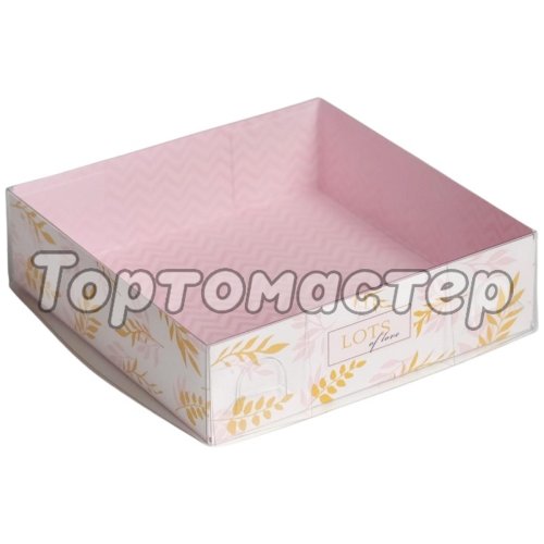 Коробка для сладостей с окном "Любовь" 12х12х3 см 5139772